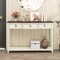 Costway Farmhouse Console Table Entryway Sideboard with 3 Drawers & Open Storage Shelf